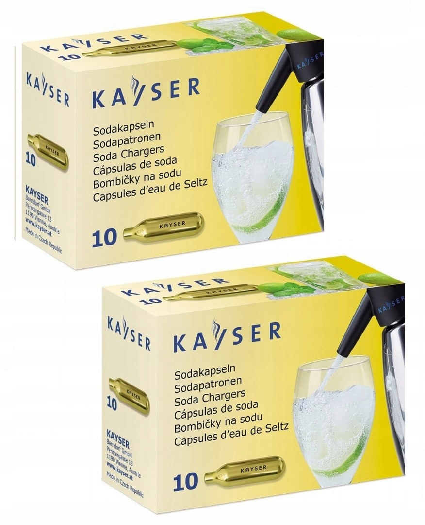 

Naboje do wody sodowej 20 sztuk, Kayser