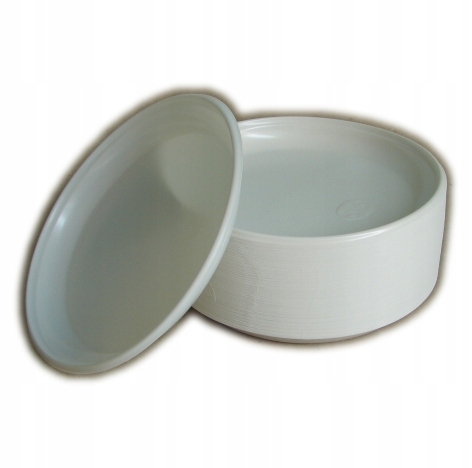 TALERZ PLASTIKOWY TALERZE PLASTIKOWE WIELORAZOWE BIAŁE 17cm (100) RED PLAST Marka bez marki