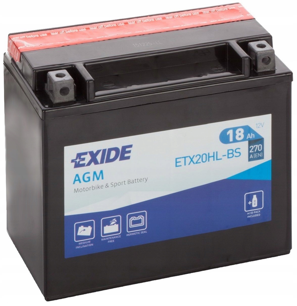 ETX20HL-BS - Аккумулятор Exide Triumph Tiger 1200 EXIDE YTX20HL