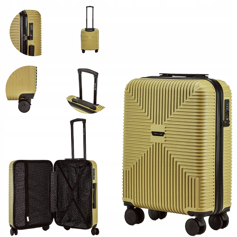Kabinový kufr S Wings 20" Eko recyklovaný 55x40x20 cm Tsa 4 kolečka 360 lehký