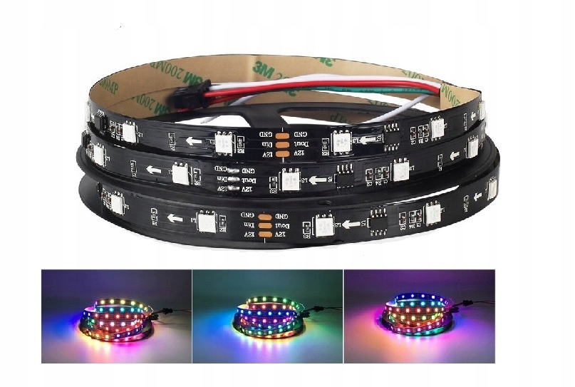 

Taśma Adresowalna Rgb Magic 5050 WS2811 1M. 30 Led