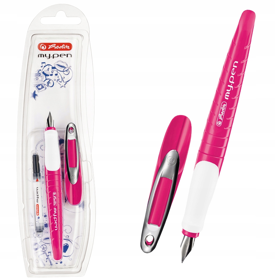 PIÓRO WIECZNE HERLITZ MY.PEN RÓŻOWE DLA PRAWORĘCZNYCH