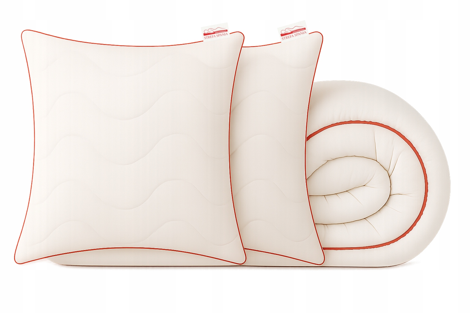 Sada Linea Rosso Přikrývka 140x200 2pack 2x Polštář 70x80 Polská kvalita