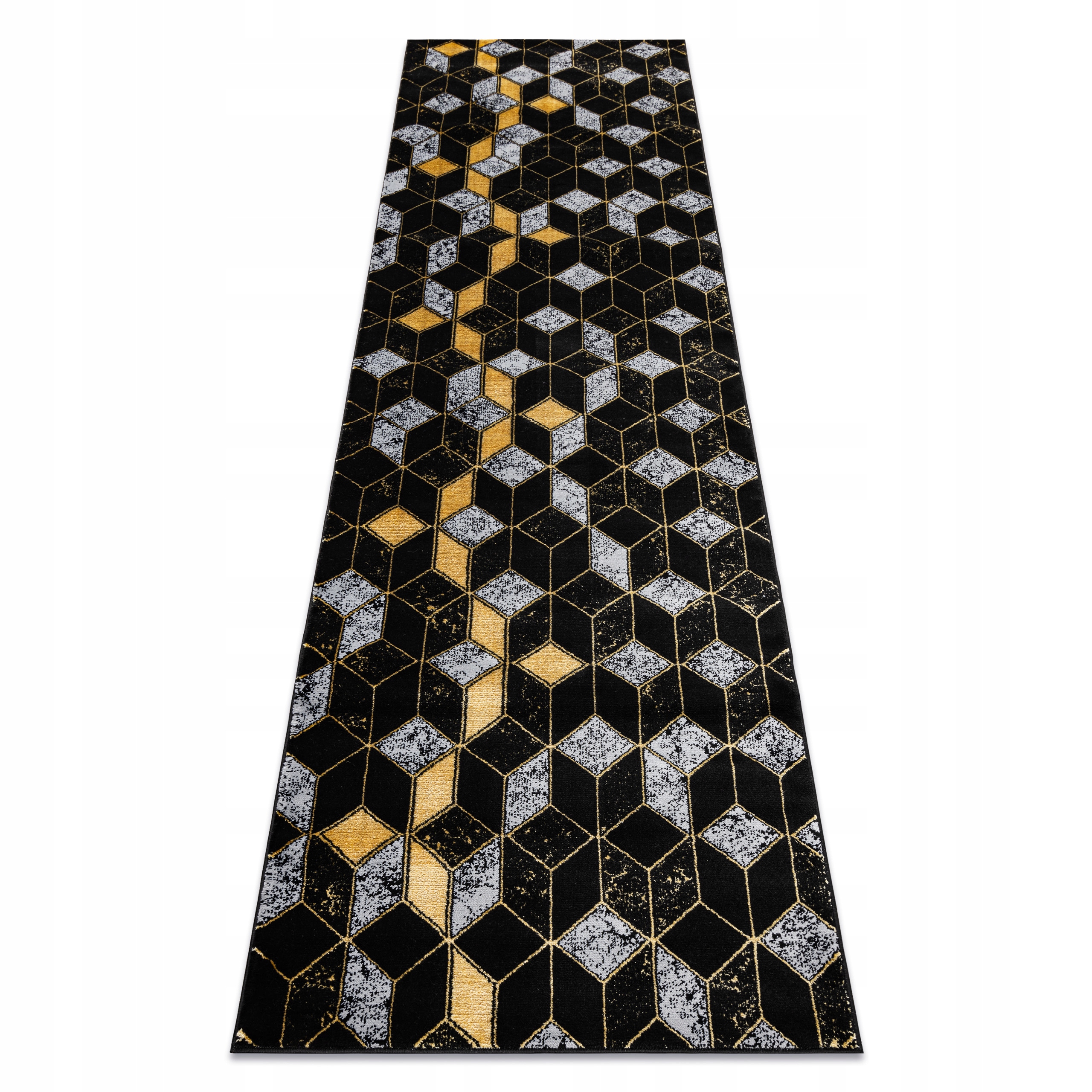 

Dywan Chodnik Glamour 60x250 cm 3D czarny #AT3862