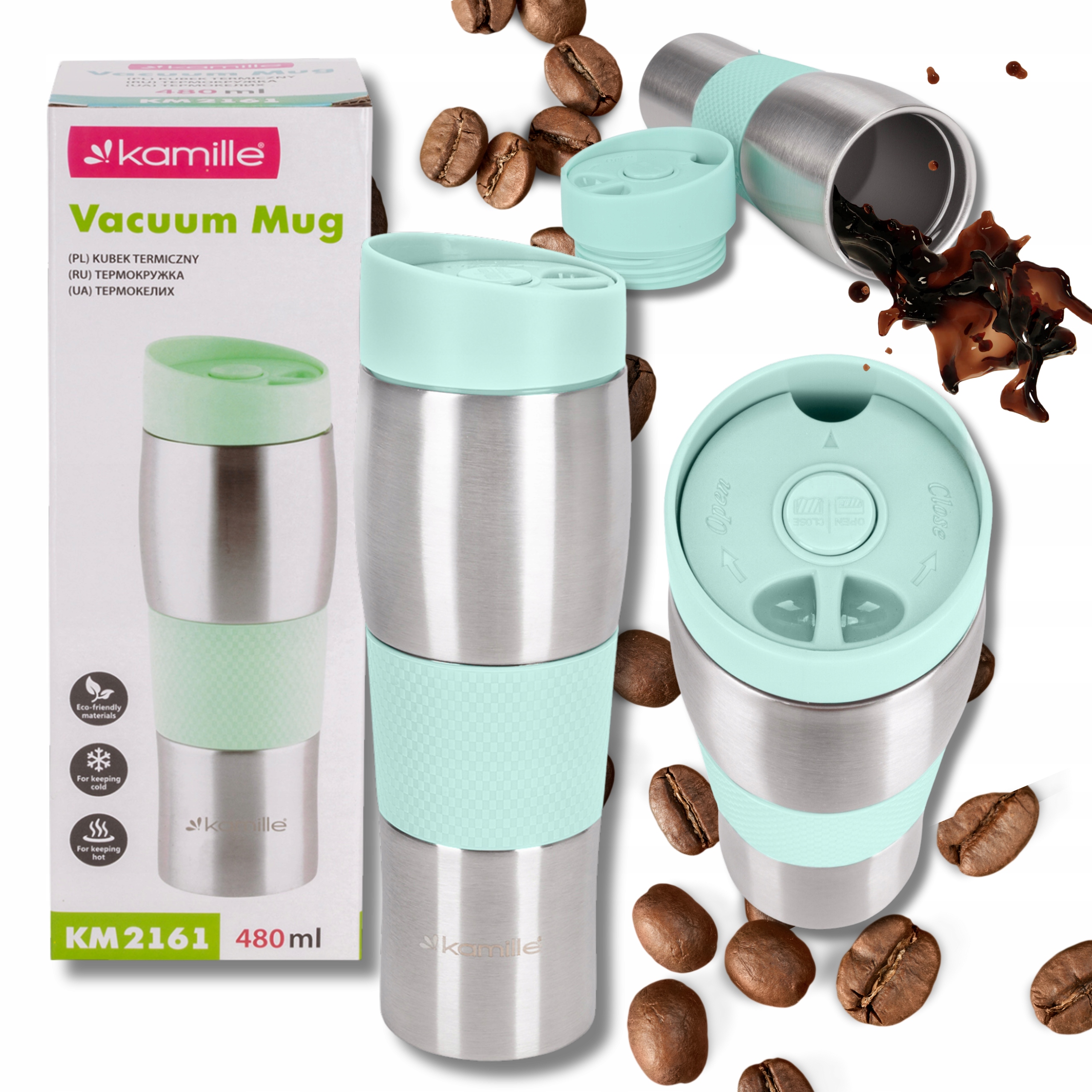 KUBEK TERMICZNY TERMOS NA NAPOJE BUTELKA BIDON SZCZELNY KAMILLE