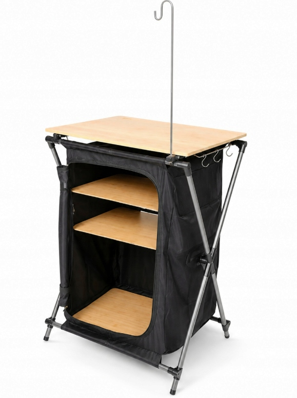Turistická skládací volně stojící kempingová skříňka Organizér 60x85x46 cm