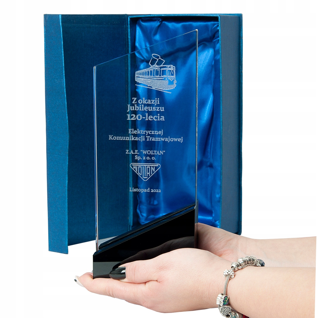 

Statuetka szklana podziękowanie, prezent, nagroda