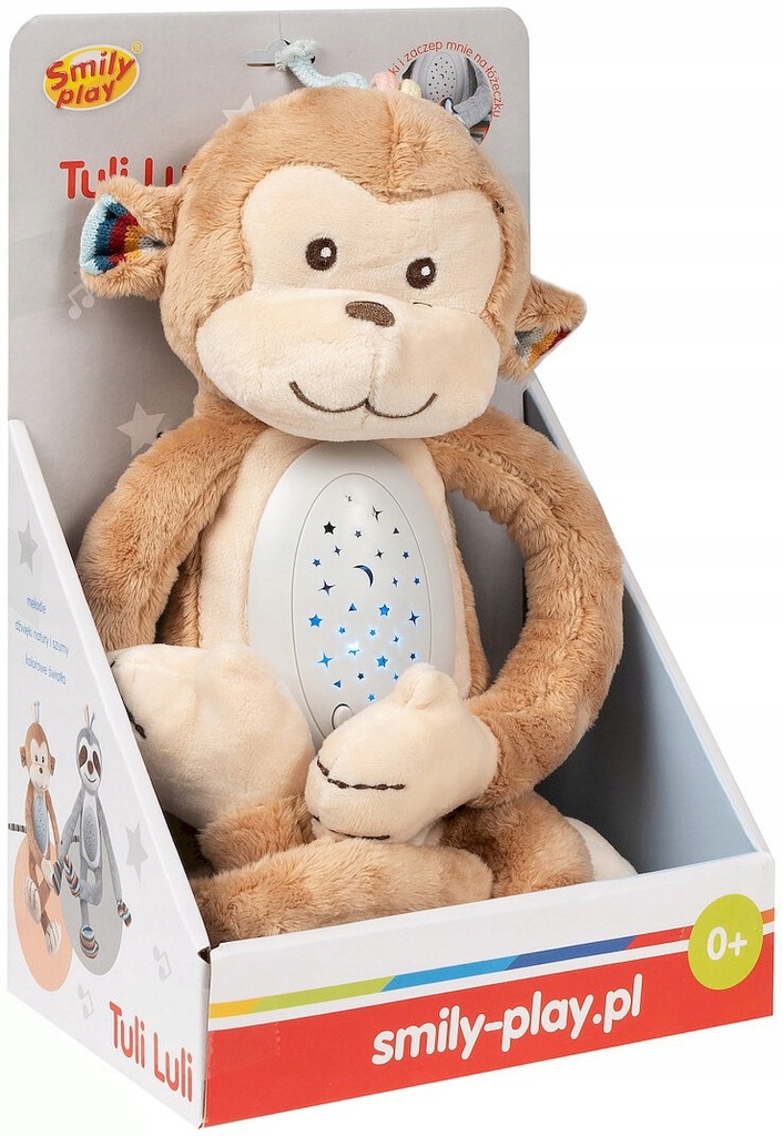 Maskotka SMILY PLAY Przyjaciel Tuli Luli Małpka projektor