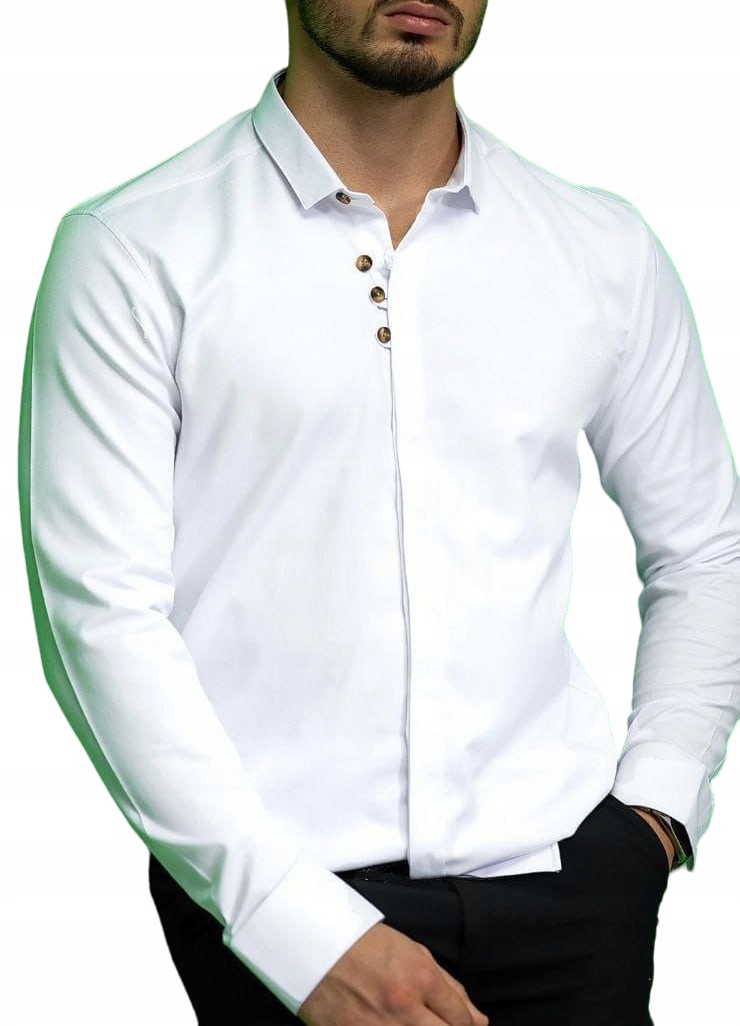 Elegantní Klasická Pánská Košile Hladká M