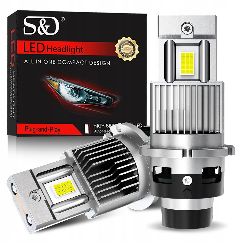 Żarówki Led S&d D4S Xenon 100W 30000LM Retrify Automotive Ultra Mocne Can