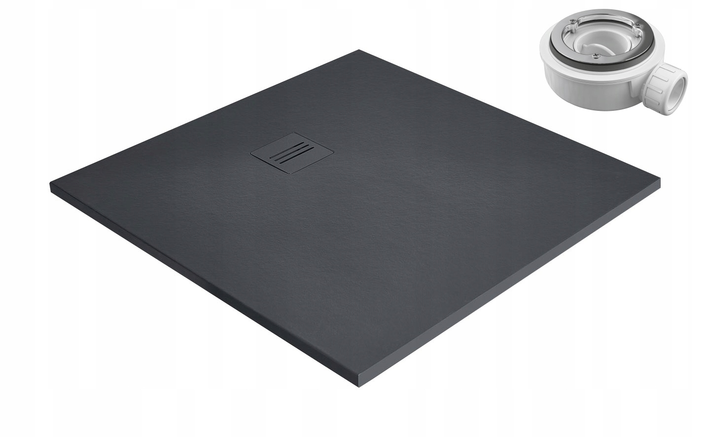 Radaway Sprchová Vanička Kyntos C 100×100 cm antracit sifon