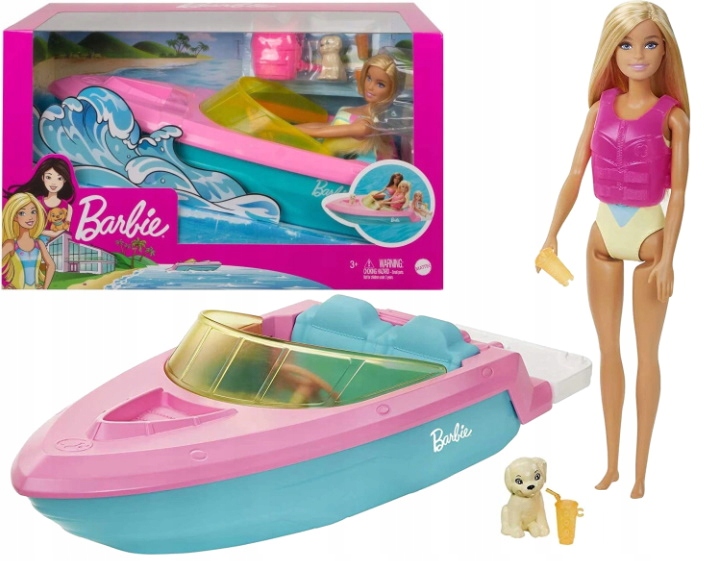 

Barbie Motorówka Łódka Z Lalką GRG30