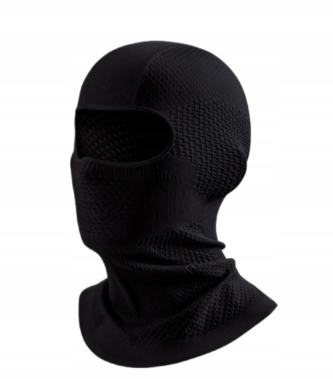 Kominiarka Balaclava Termoaktywna Uniwersalna Czarna Nylon Spandex