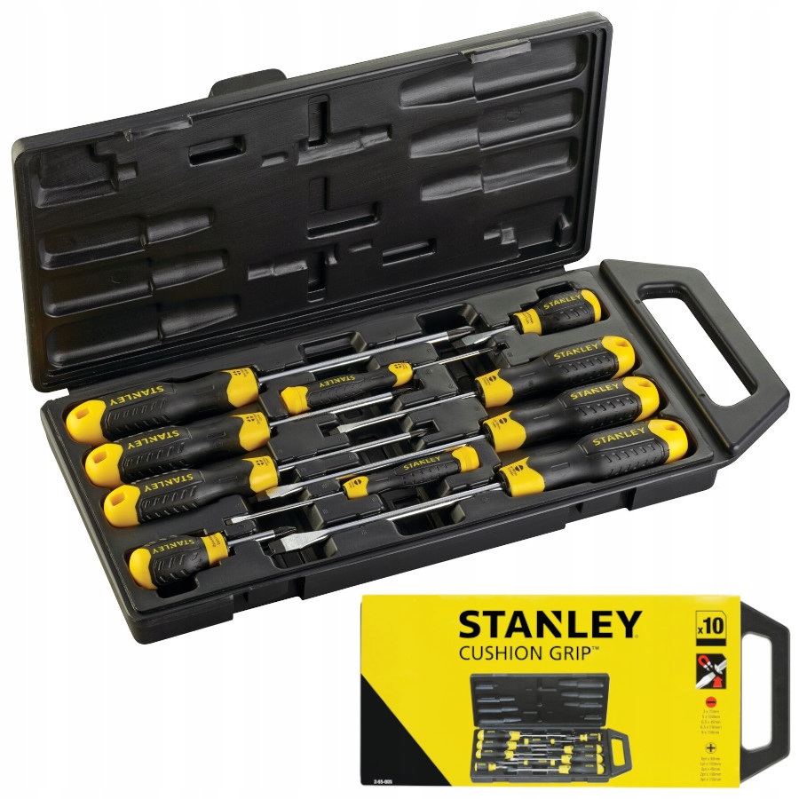 

Stanley 65-005 Zestaw Wkrętaków Cushion Grip 10el