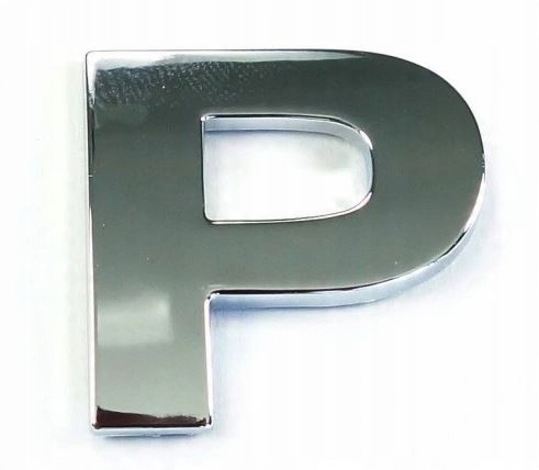 

Naklejka Chrom 3D Emblemat Litera - P