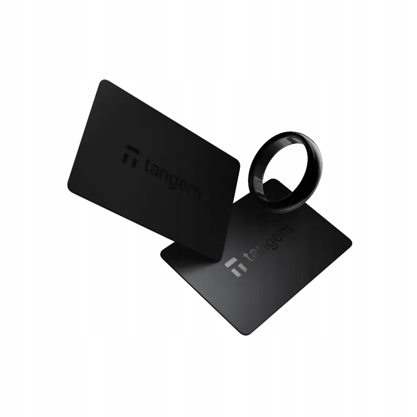 Hardwarová kryptoměnová peněženka Tangem Ring (vel. 12) – prsten a 2 karty