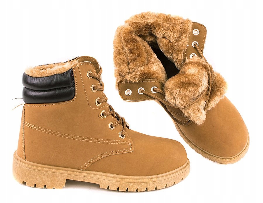 

3104 Ocieplane Traperki Botki Timberki Camel 37