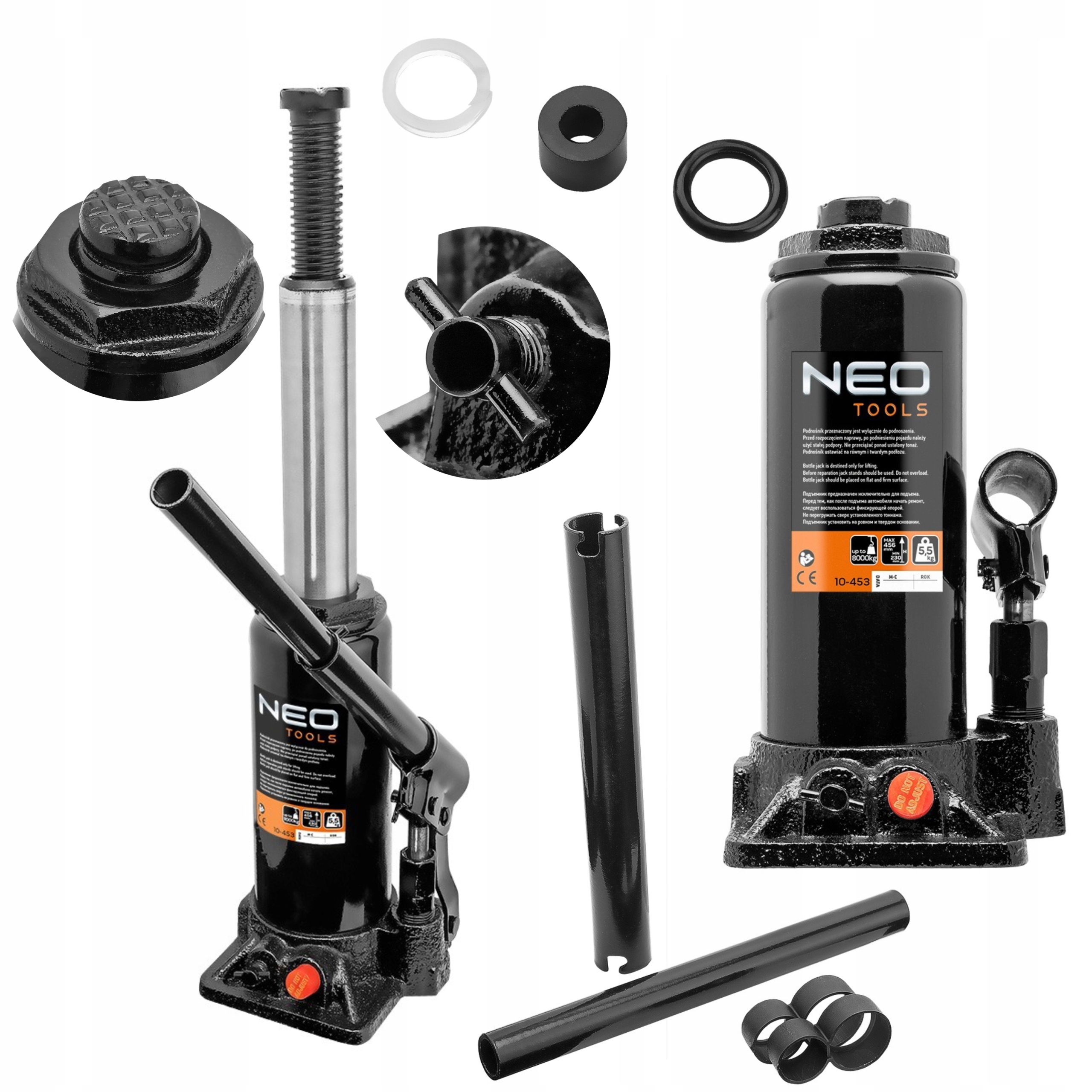 

Neo Podnośnik Hydrauliczny Słupkowy Lewarek 8T