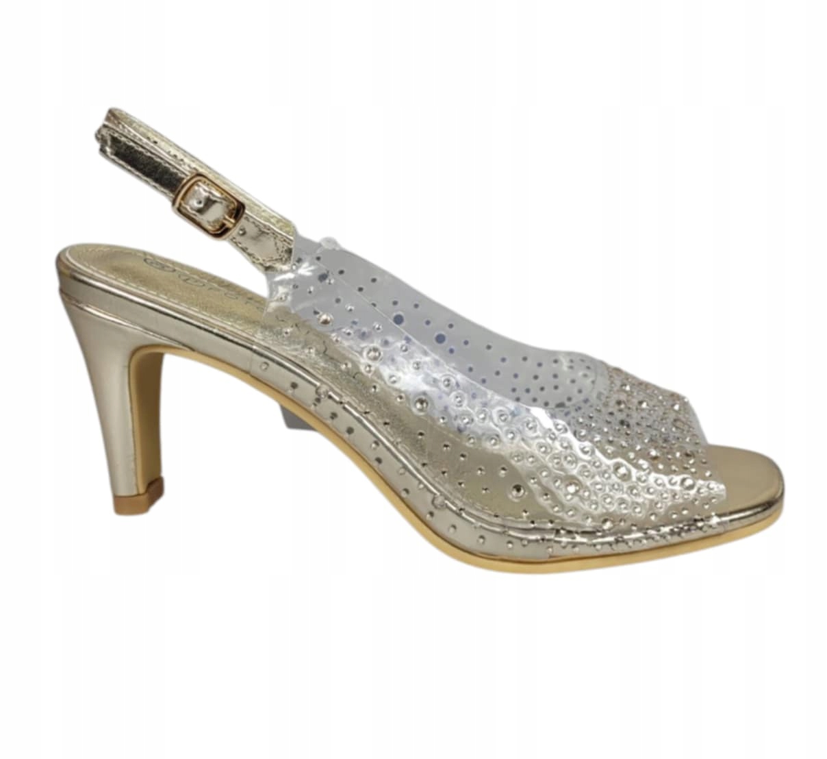 Potocki Sandály Na Podpatku Elegantní Transparentní 25-43317GD vel. 39