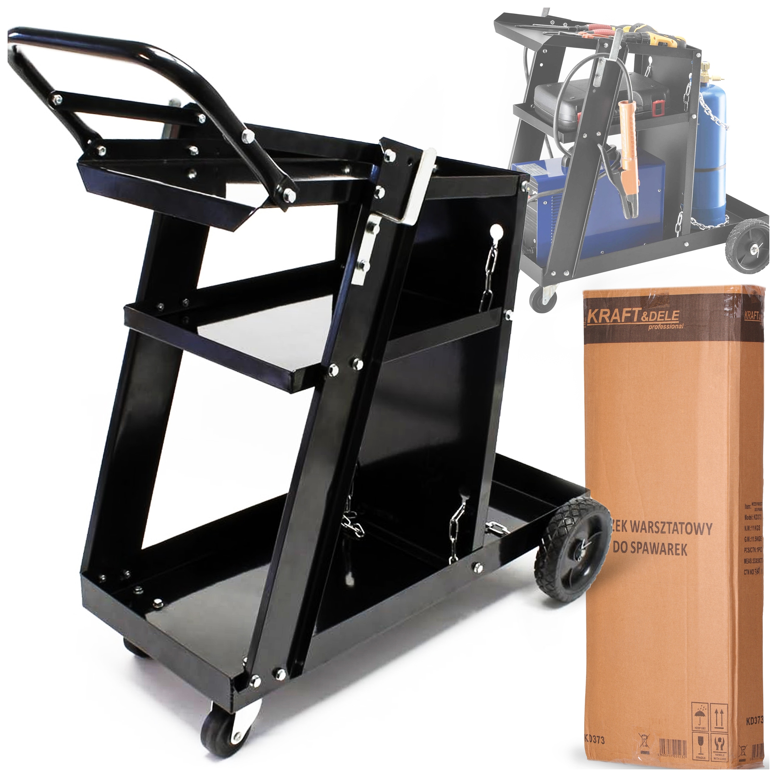 Svářečský Vozík Držák Na Svařovací Stroj A Láhev Mig Mag Tig Plazma