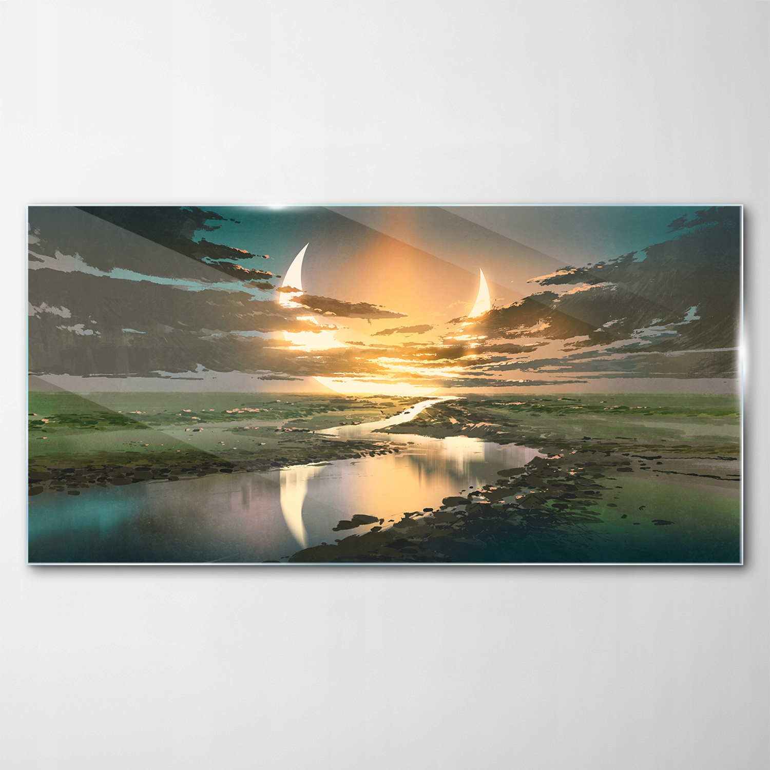 

Hartowany Obraz Szklany Woda Sztuka Droga 100x50