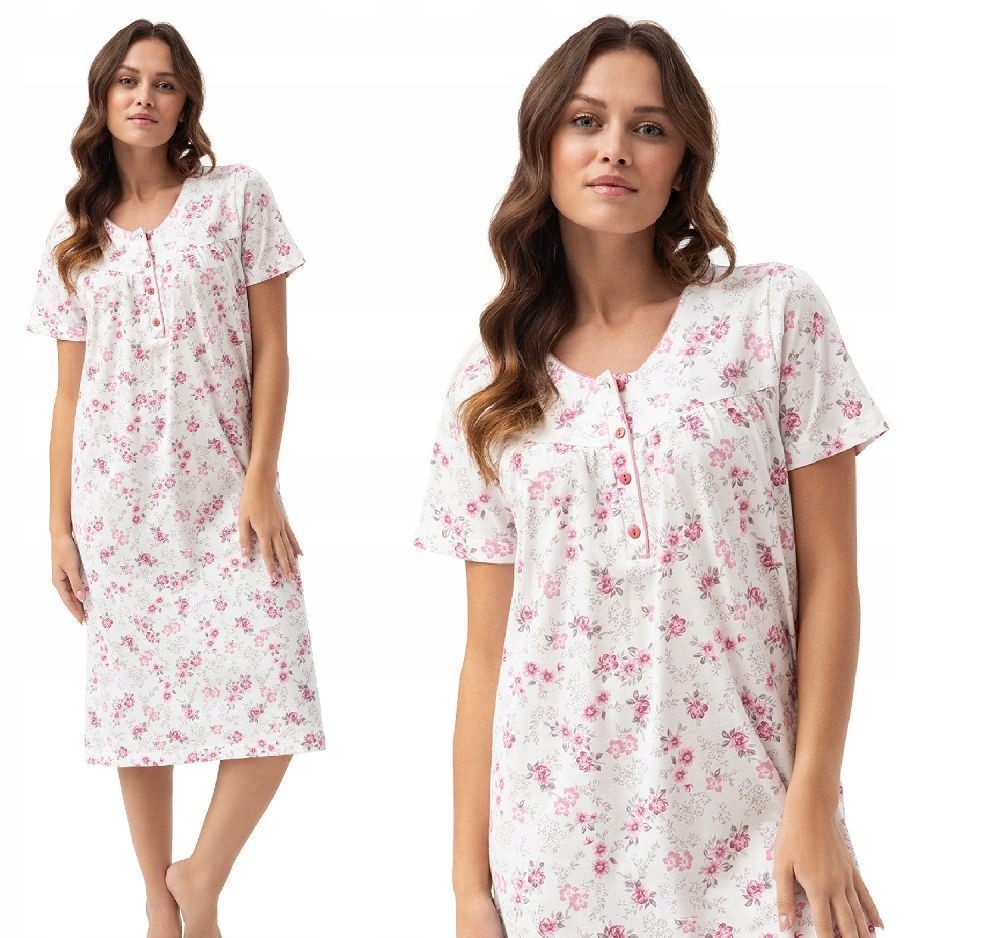 LUNA KOSZULA NOCNA 082/5 RÓŻOWE-RÓŻYCZKI L Marka Luna