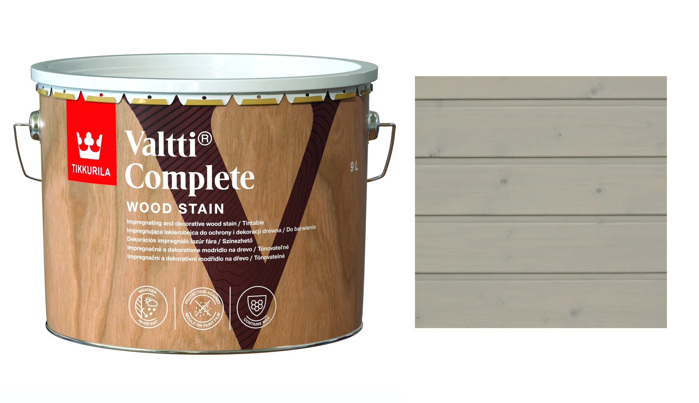 Tikkurila Valtti Complete 9L 205A Frost Lakierobejca Rozpuszczalnikowa