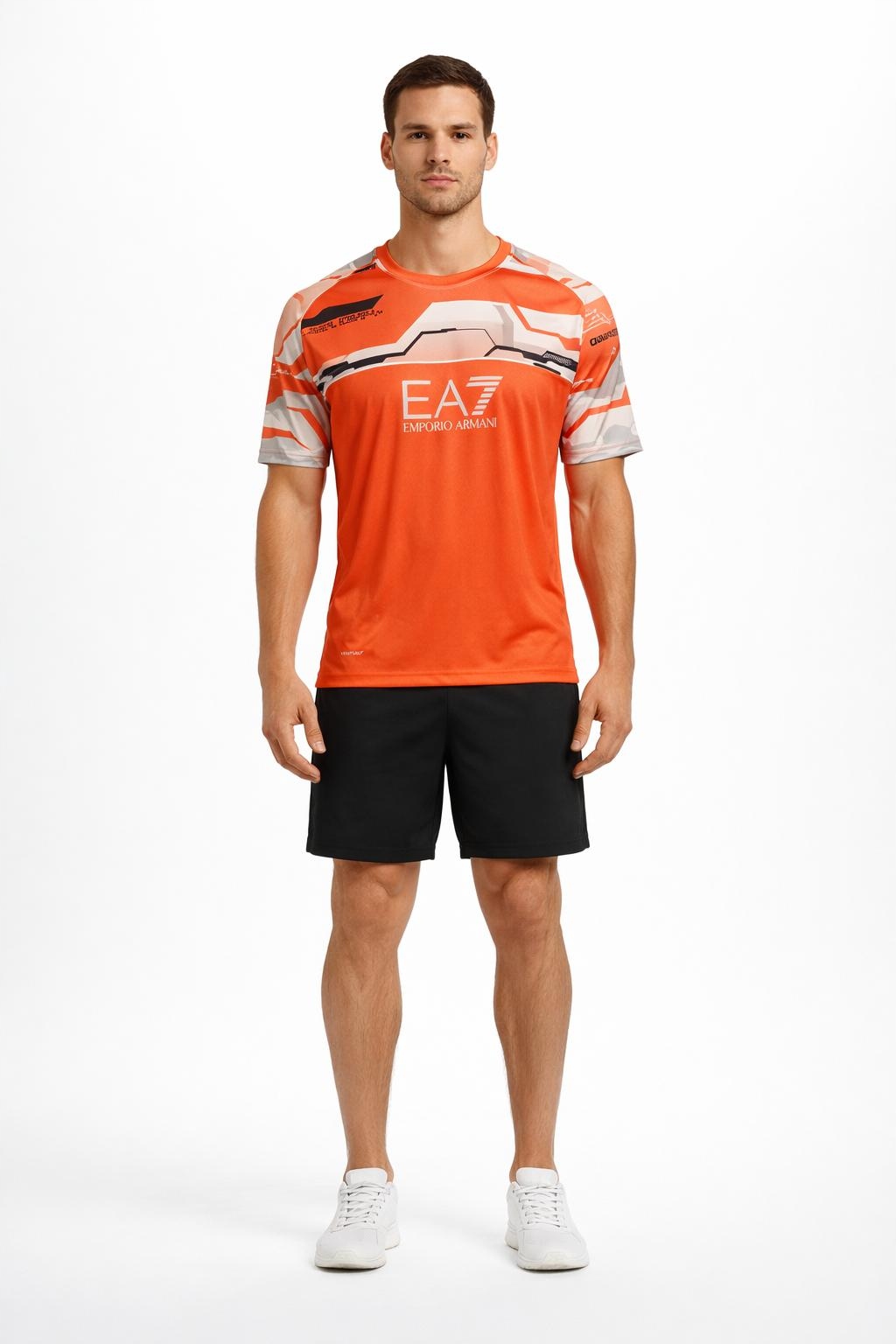 Emporio Armani Oranžové Sportovní Tričko S Potiskem XL Fta