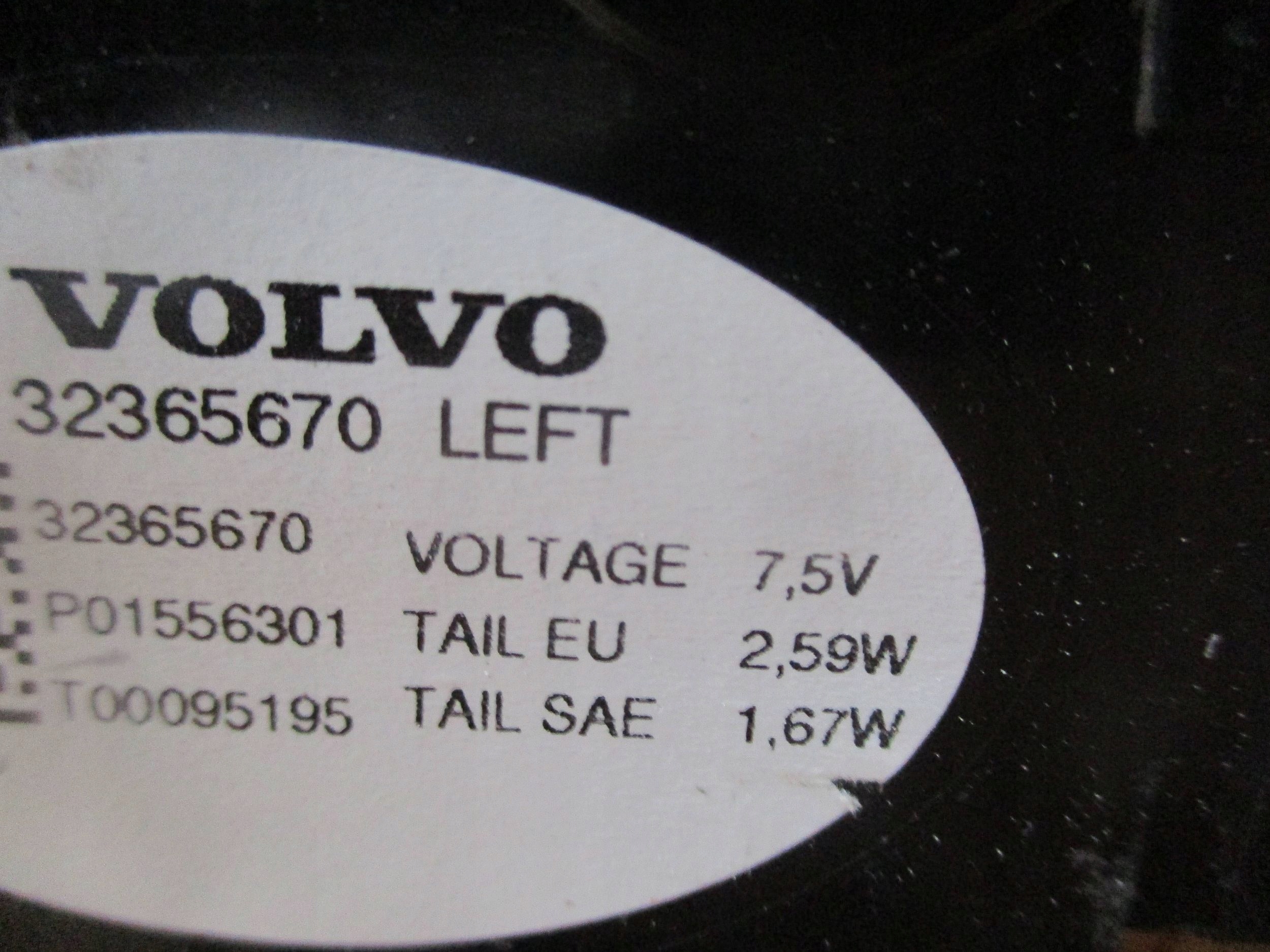 light rear part rear left VOLVO C40