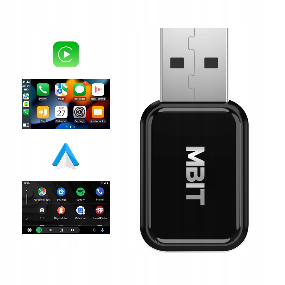 Adapter Bezprzewodowy Carplay Car Play Android Auto 2w1 Bluetooth iOS 26!
