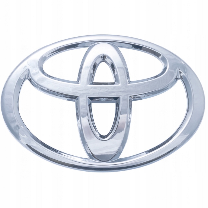 Emblemat Znaczek Do Toyota Aygo Corolla Yaris Auris 120MM Srebrny Połysk