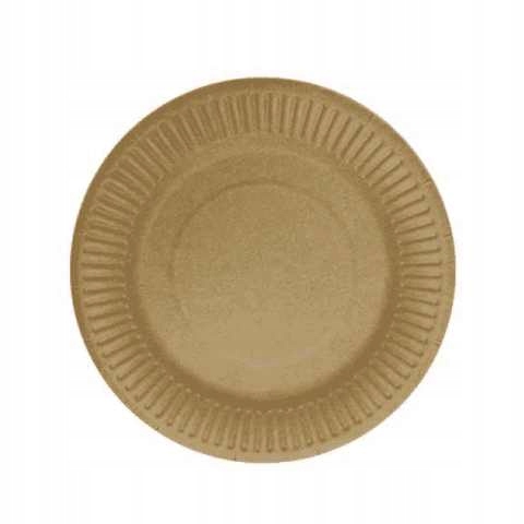 

Talerze papierowe jednorazowe kraft eco 15cm, x100