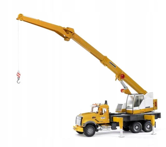 MACK Granite z dźwigiem Liebherr Marka Bruder