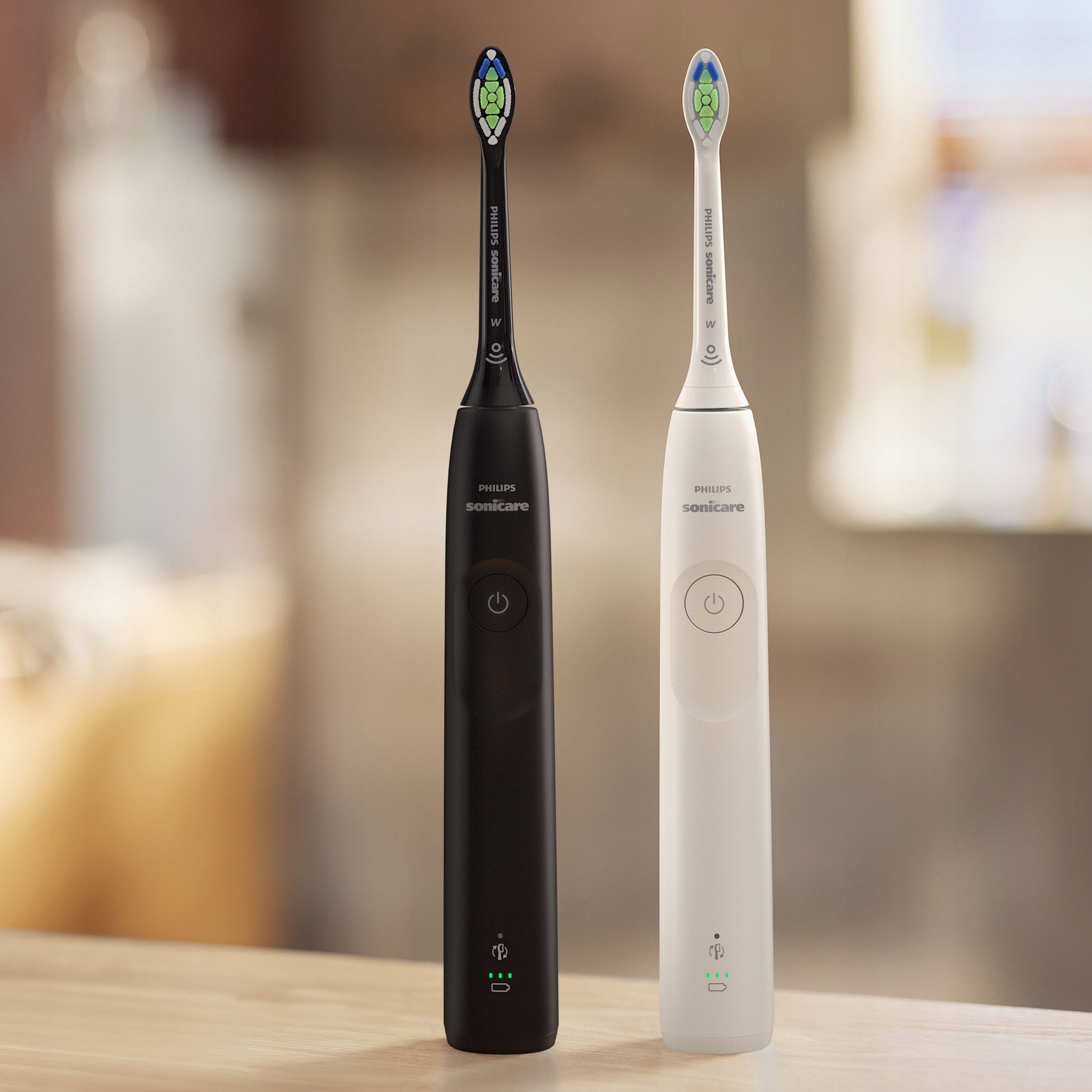 2x Philips Sonicare 5300 szczoteczka soniczna zestaw biała czarna HX7109/01