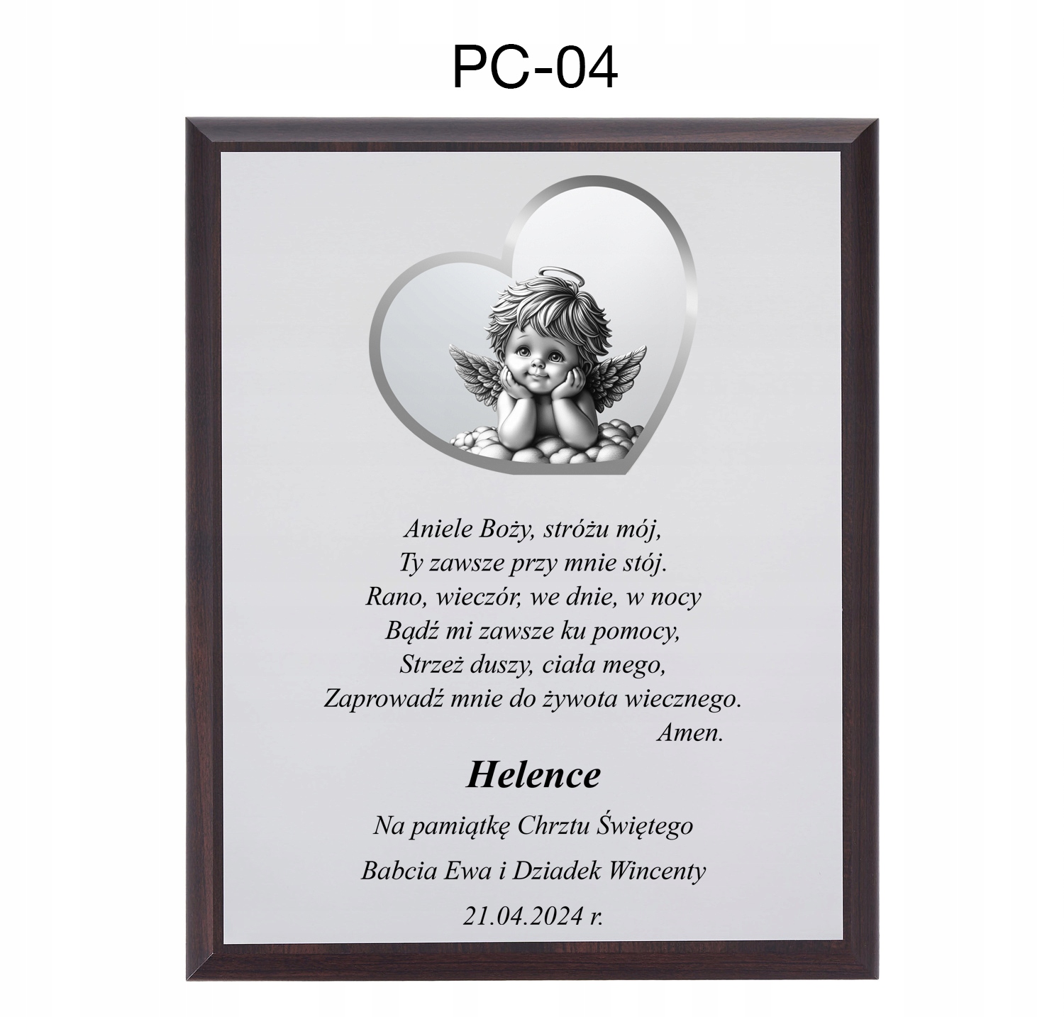 OBRAZEK PAMIĄTKA CHRZTU ŚWIĘTEGO PREZENT NA CHRZEST Z GRAWEREM W PUDEŁKU Rodzaj obrazek