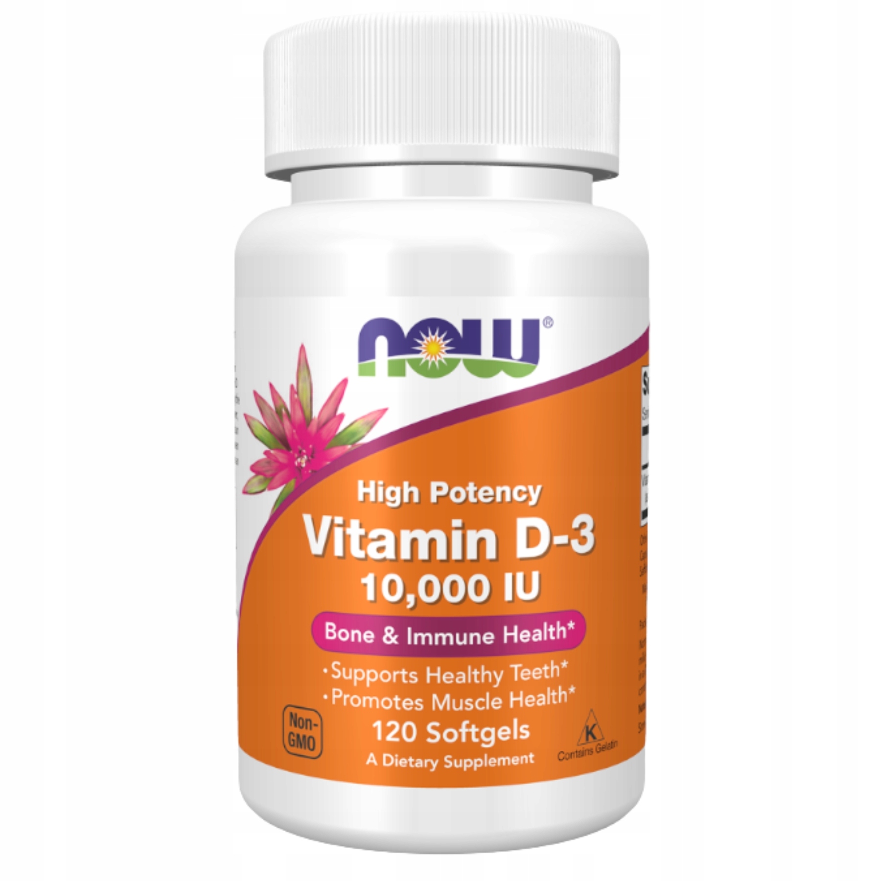 Витамин D3 10000 МЕ 120 капс. НАТУРАЛЬНЫЙ / ИММУНИТЕТ, КОСТИ, МЕГА ДОЗА