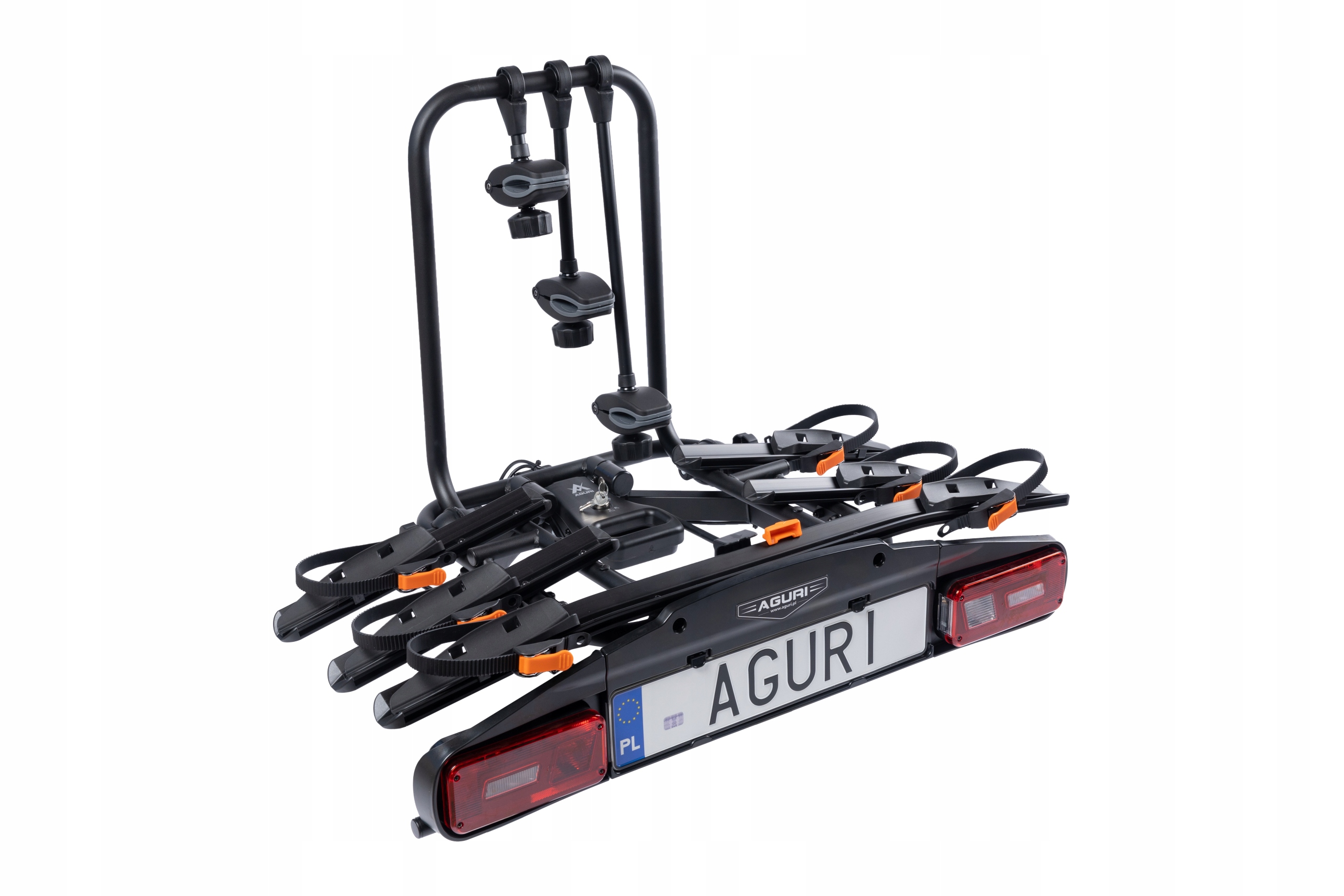 Cyklistický nosič na hák Aguri Active Bike Pro 3 Bicykle Black 53003