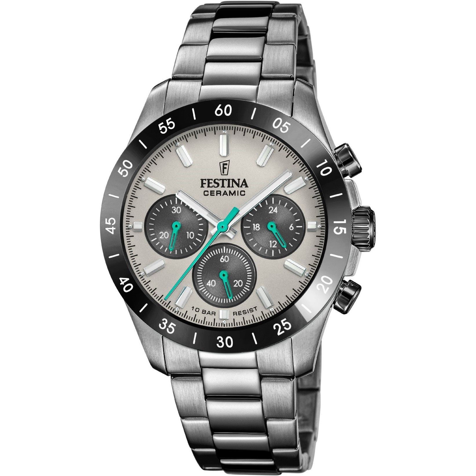 Festina Ceramic 20703/1 unisex hodinky na náramku s šedým ciferníkem