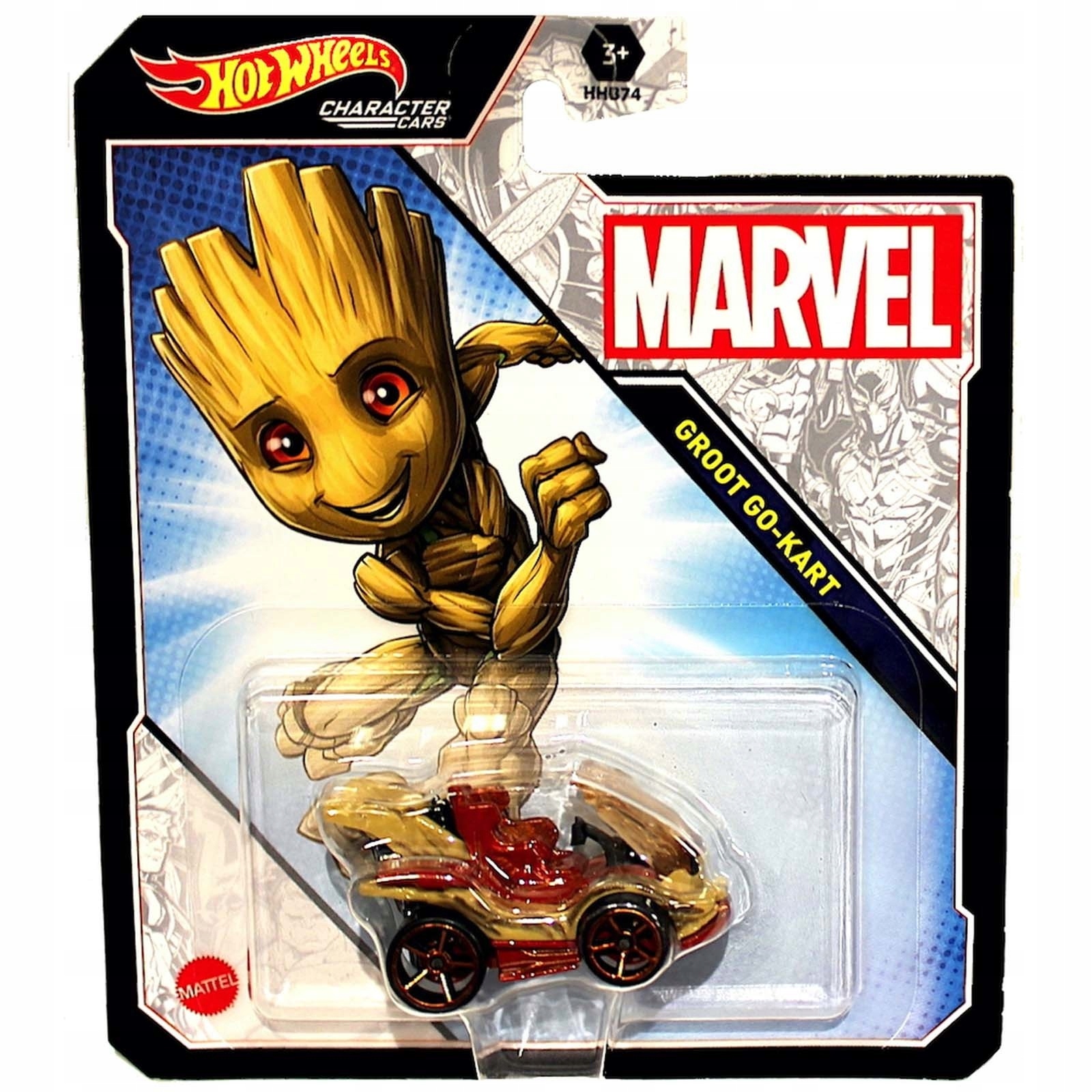 HOT WHEELS CHARACTER CARS MARVEL GROOT GO-KART
