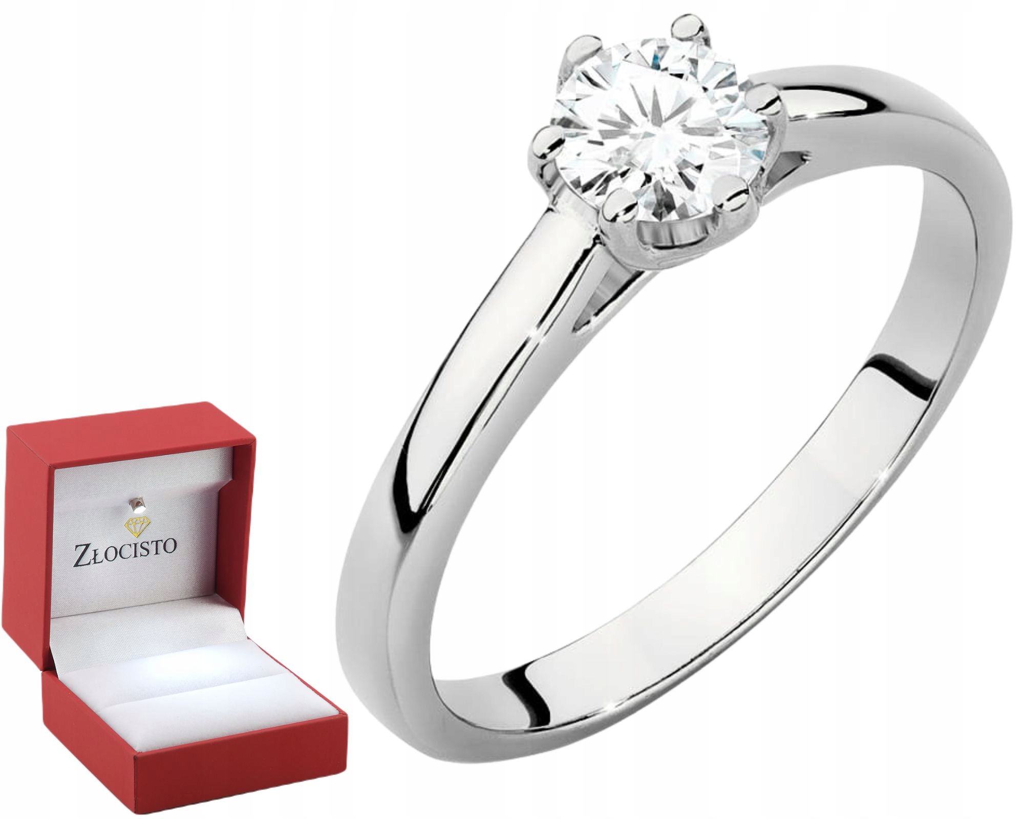 Bílý Zlatý Prstýnek S Laboratorním Briliantem 585 Gravírování Obchod