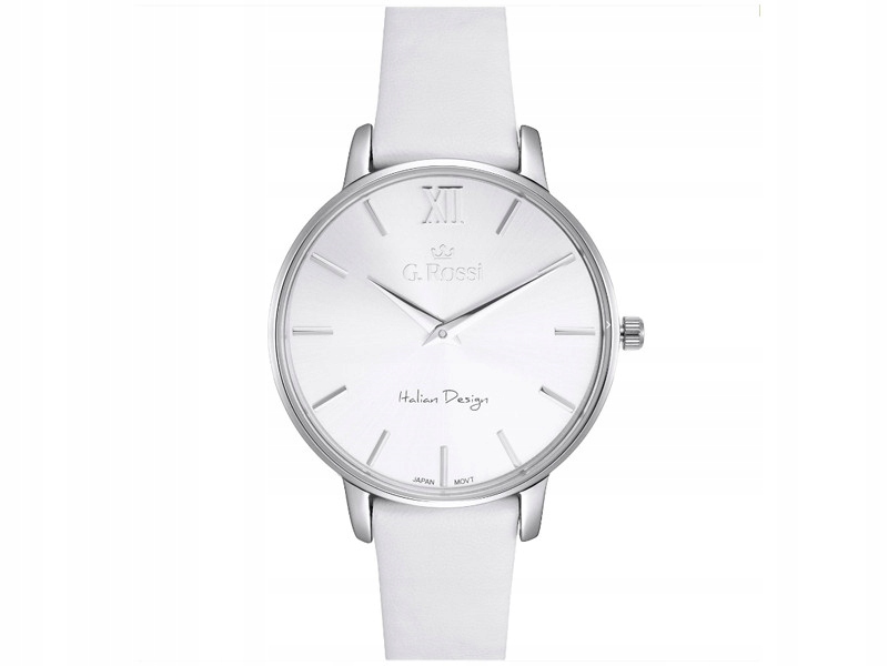 Dámské hodinky s bílým ciferníkem, tenký kožený řemínek jako dárek, módní vzor