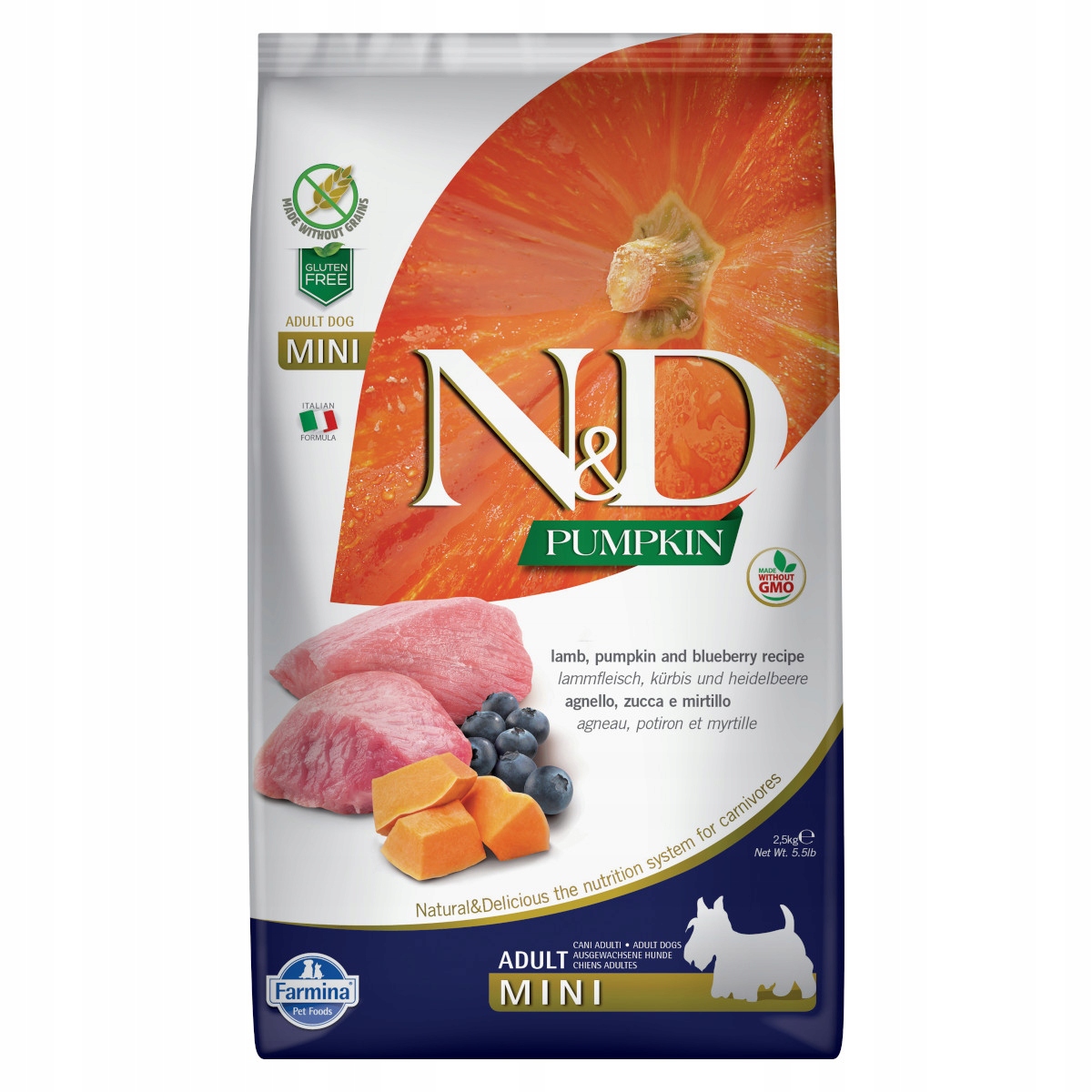 Farmina Nd Pumpkin Mini Jagnięcina i Borówka 2,5kg