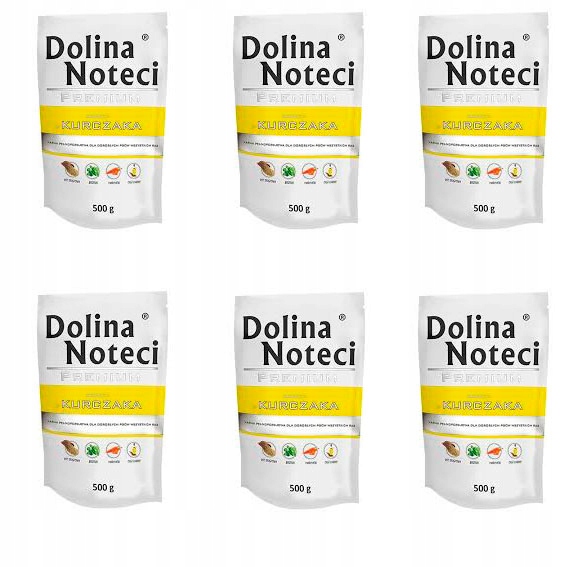 Vlhké krmivo pro psy Dolina Noteci kuře 500 g 6 Ks
