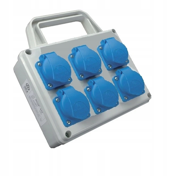 Minizásuvková rozvodnice Praktik, Ip 54, 6x230 V, s držákem