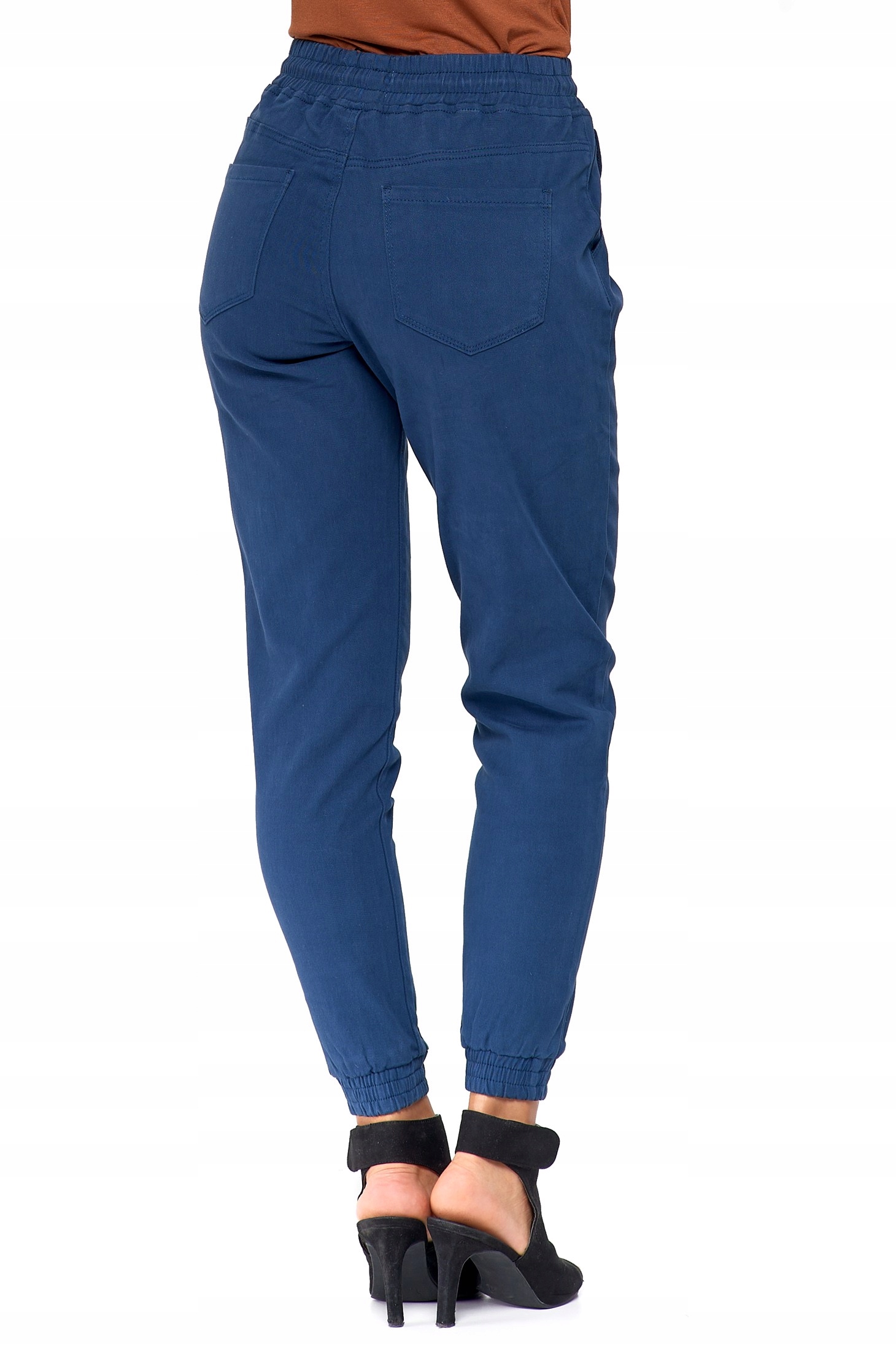 JOGGERY DAMSKIE BAWEŁNIANE SPODNIE NA GUMCE ŚCIĄGACZE MORAJ XXL JEANSOWE Marka Moraj