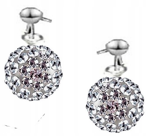 

Kolczyki shamballa crystal cyrkoniowe srebro