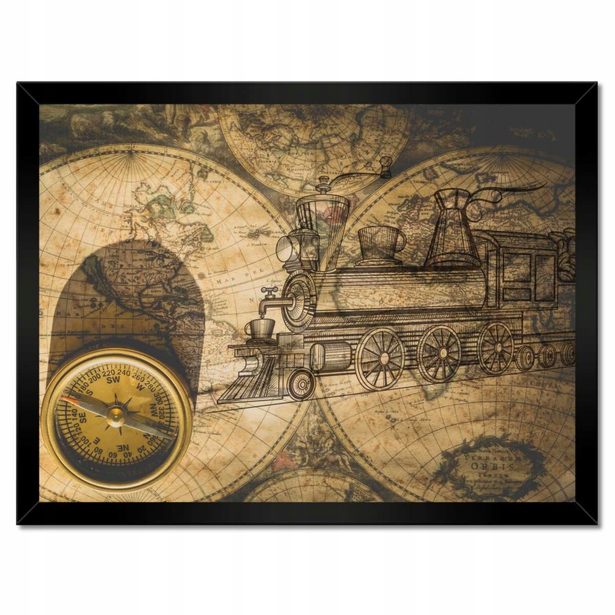 Plakáty v rámu 40x30 Stará mapa Vintage