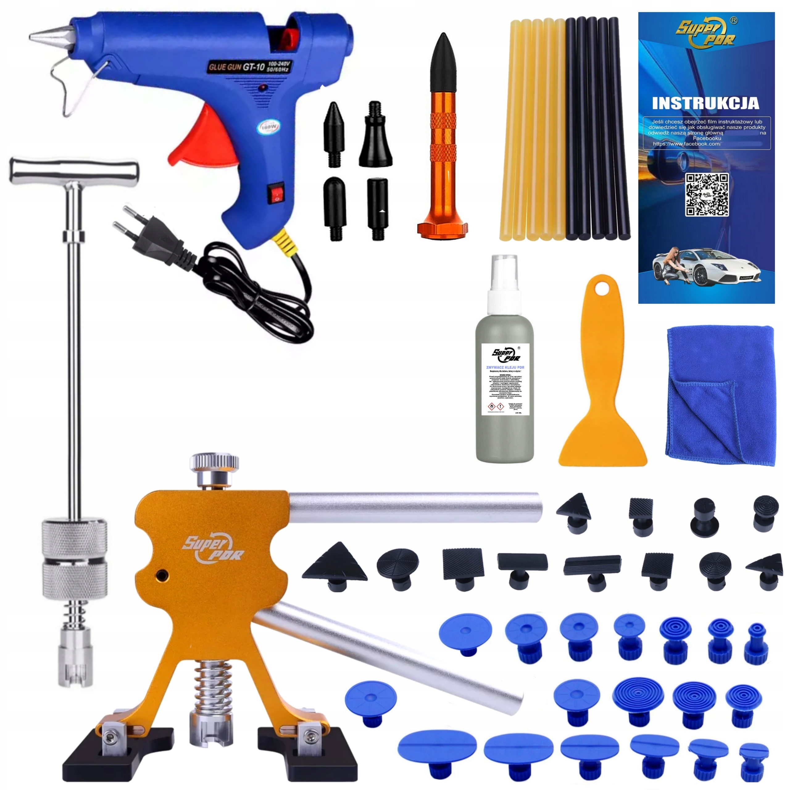 ZESTAW SUPER PDR Puller do usuwania wgniecen