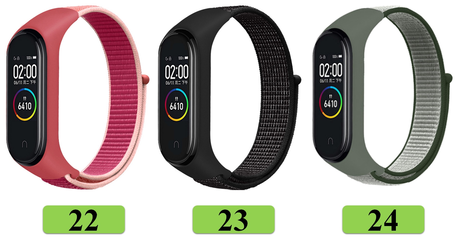 PASEK OPASKA BRANSOLETA do XIAOMI MI BAND 3/4/5/6/7 30 KOLORÓW Płeć uniseks