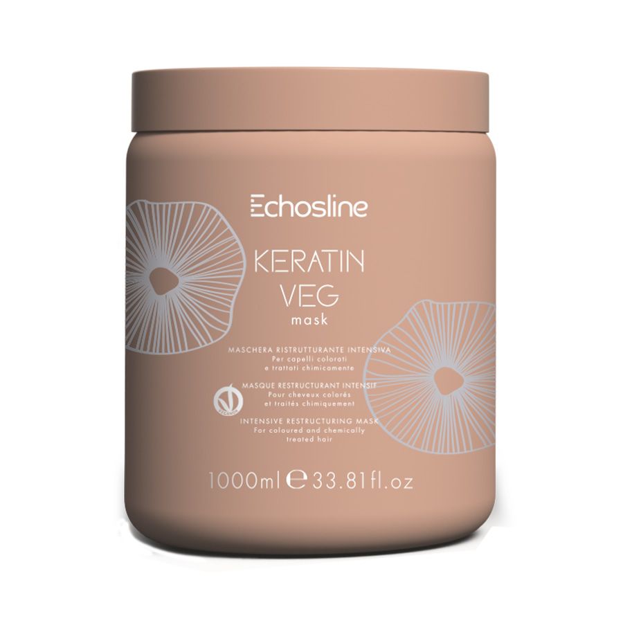 Echosline Keratin Veg Maska intensywnie odbudowująca do włosów 1000ml